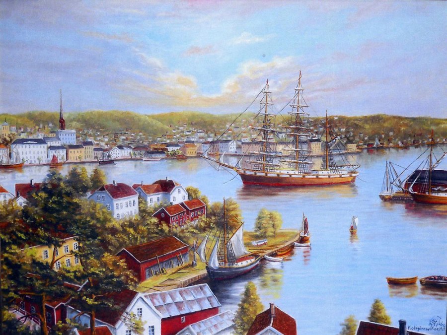 Kolbjørnsvik Malt av Leif Johannessen