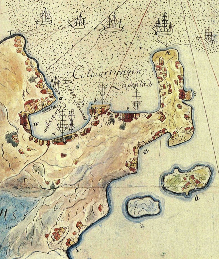 Kolbjørnsvig Kart fra 1757 Kuben